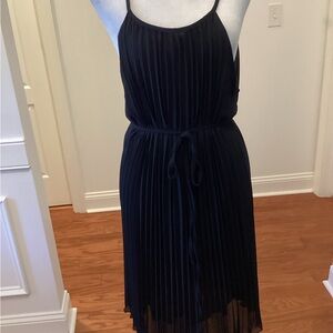 Chic Black Pleated Maxi Dress NWOT